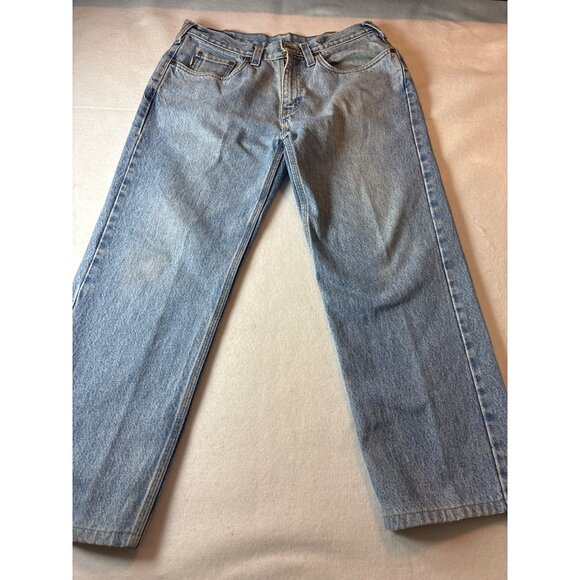 Carhartt Mens Light Blue Denim Jeans Relaxed Fit Size 34W X 32L - Picture 1 of 9